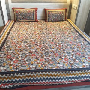 Floral Nodes - Double Bedsheet(Queen Size)