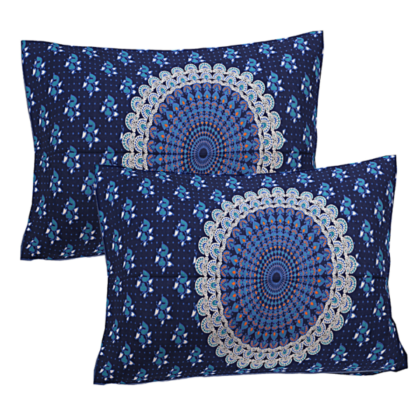 Badmeri Purples (Badmeri block print) - Double Bedsheet - Image 3
