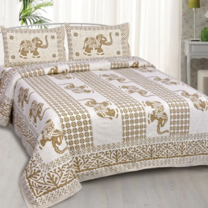 Trafusion Elephant - Double Bedsheet