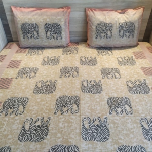 Zebra Striped Elephant - Double Bedsheet