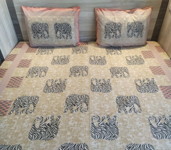 Zebra Striped Elephant - Double Bedsheet