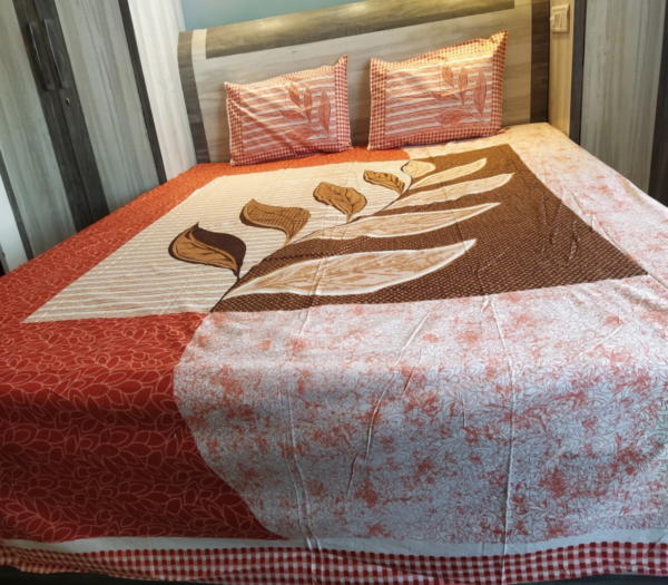 Large Leaves - Double Bedsheet - Image 3
