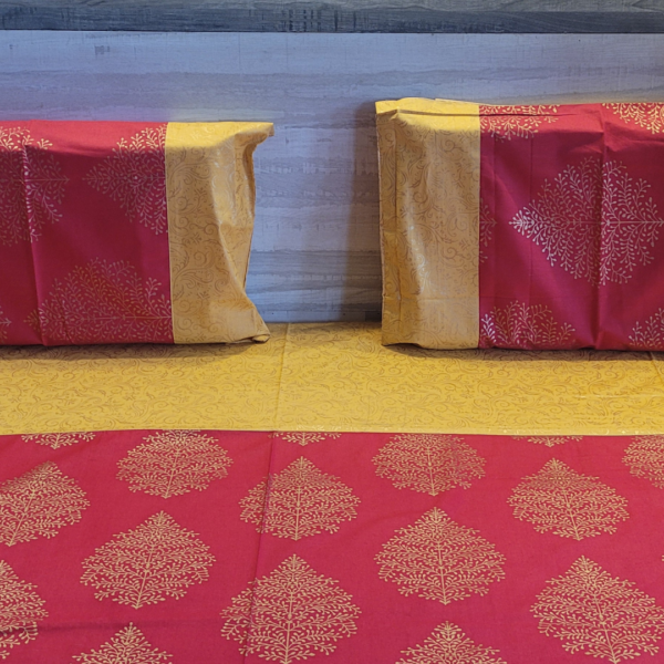 Royal Patola - Gold Double Bedsheet - Image 2