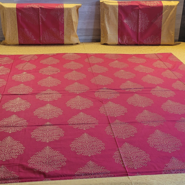 Royal Patola - Gold Double Bedsheet - Image 3
