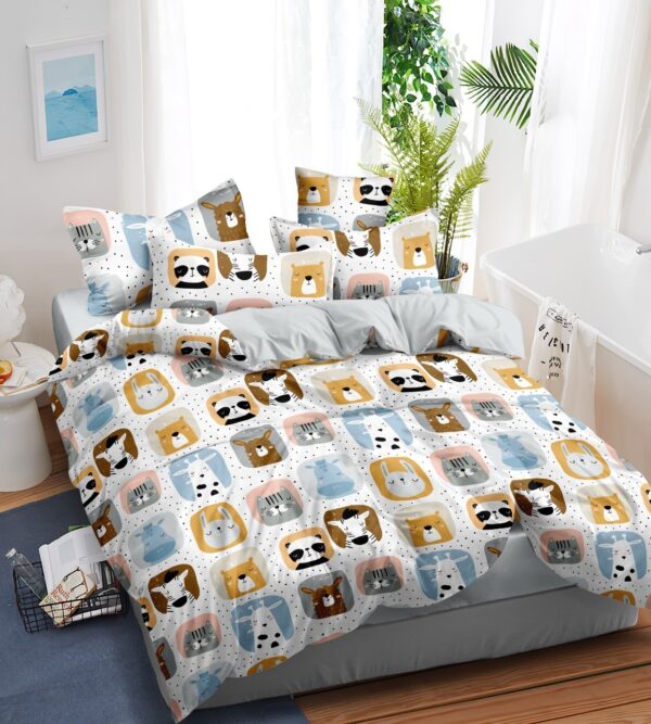 White Khilona - Kids Double Bedsheet