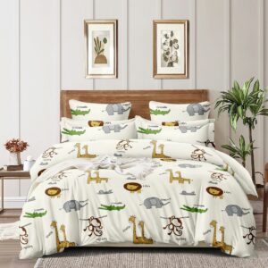 Giraffe Khilona Kids Double Bedsheet (Poly Cotton)