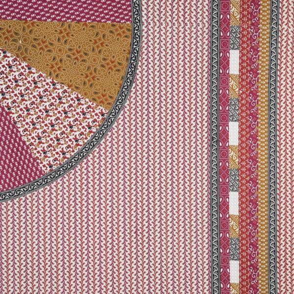 Hasthkala Orange Patterns Double Bedsheet - Image 2