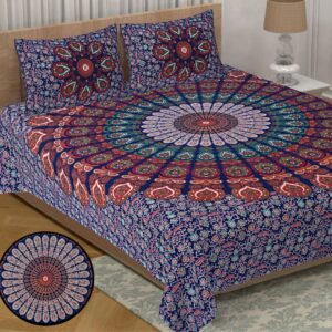 Badmeri Chillies (Badmeri block print) - Double Bedsheet