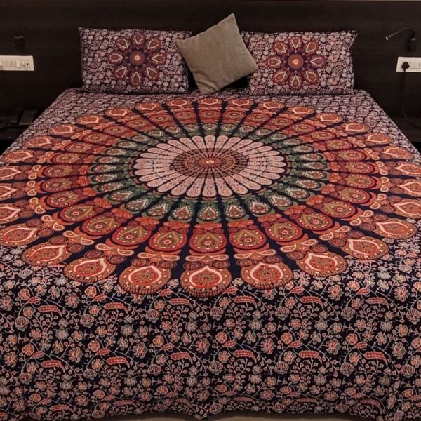 Badmeri Chillies (Badmeri block print) - Double Bedsheet - Image 5