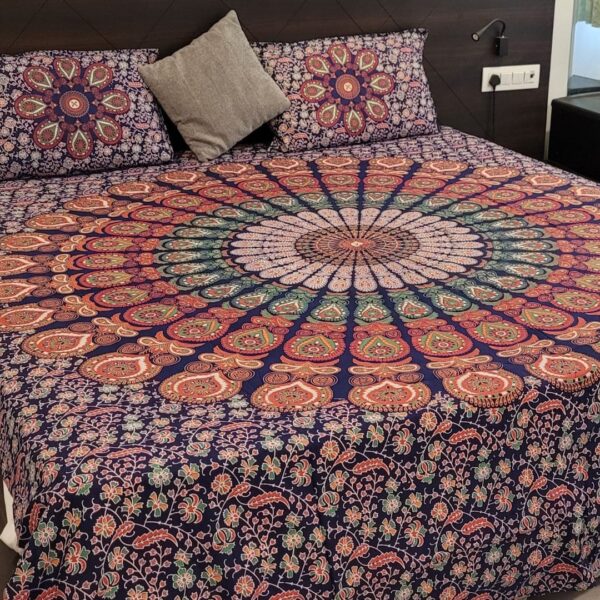 Badmeri Chillies (Badmeri block print) - Double Bedsheet - Image 6