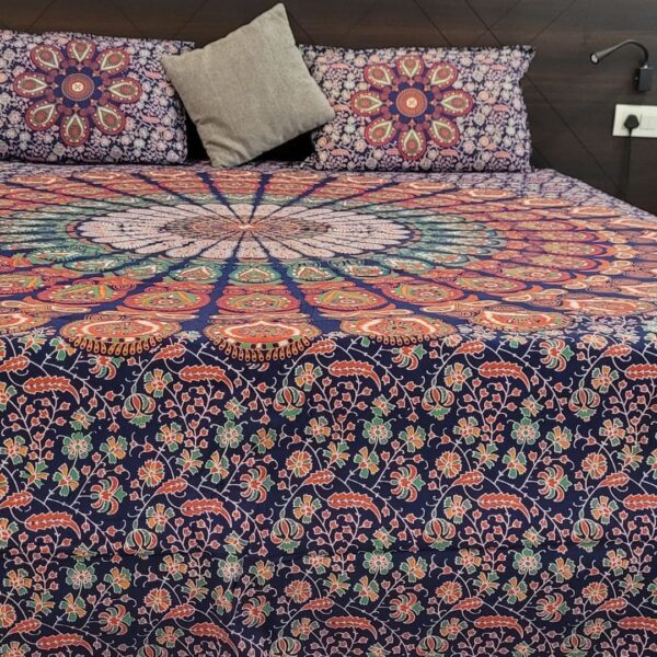 Badmeri Chillies (Badmeri block print) - Double Bedsheet - Image 7