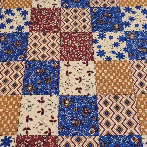 Bagru Squares Cotton Double Bedsheet - Image 6