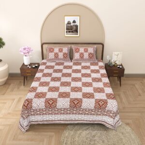 Texture Patterns Cotton Double Bedsheet