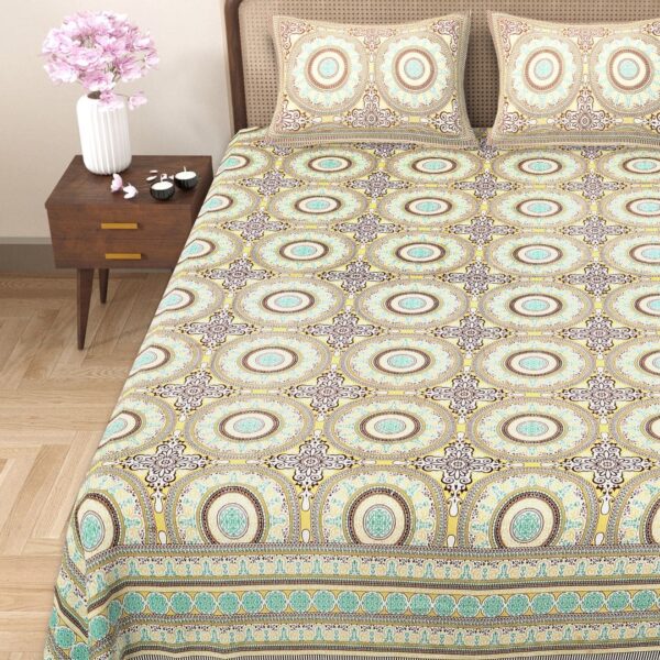 Texture Circles Cotton Double Bedsheet - Image 3