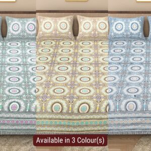 Texture Circles Cotton Double Bedsheet