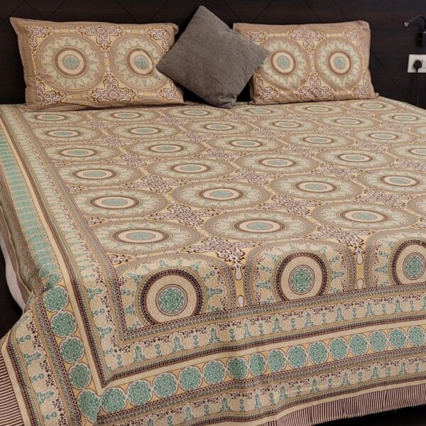Texture Circles Cotton Double Bedsheet - Image 6