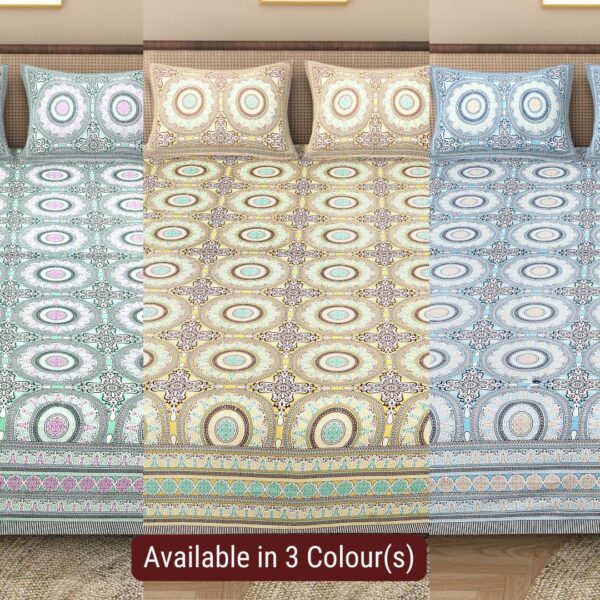 Texture Circles Cotton Double Bedsheet