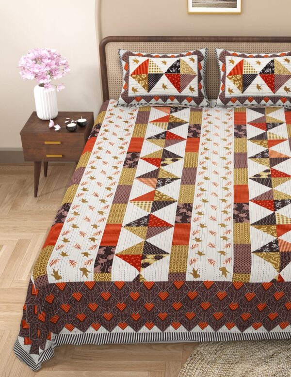 Patch Mandala Print Double Bedsheet - Image 2