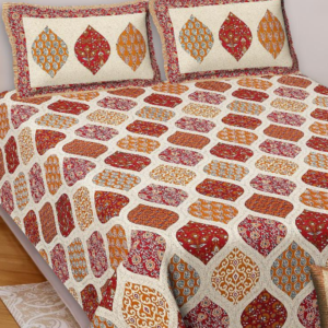 Leaf Mandala King Cotton Double Bedsheet