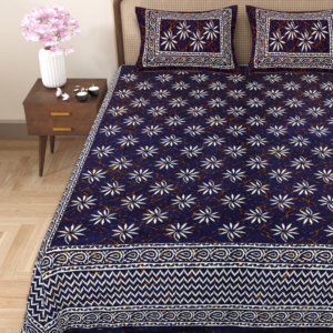 Purple Batik Cotton Double Bedsheet