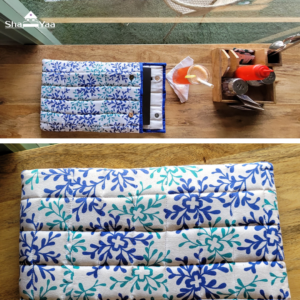 Floral Blue 100% Cotton Laptop Sleeve