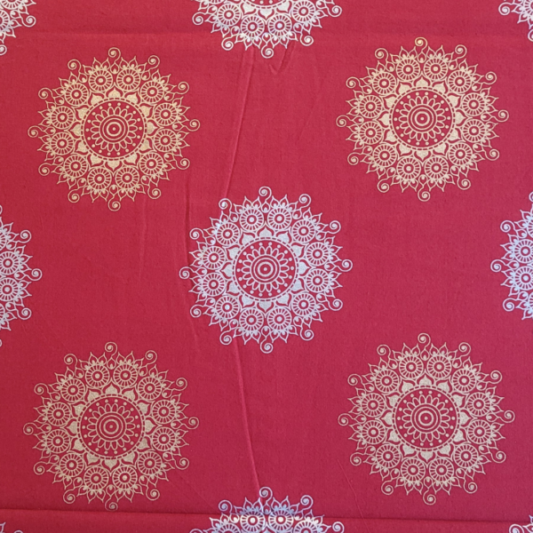 Festive Luxe Bedding Gold Block Print Double Bedsheet - Image 3