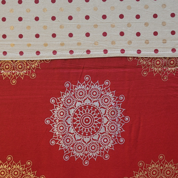 Festive Luxe Bedding Gold Block Print Double Bedsheet - Image 5