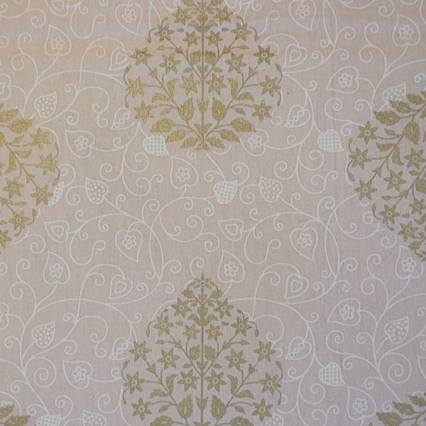 Golden Butti Block Print Rose Gold Double Bedsheet - Image 5