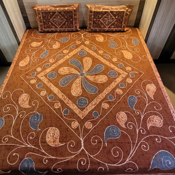 Maroon Batik Cotton Double Bedsheet - Image 7