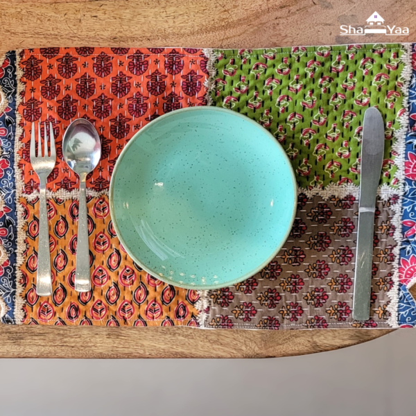 Quilted Dining Katha Table mats & Coasters - Image 2