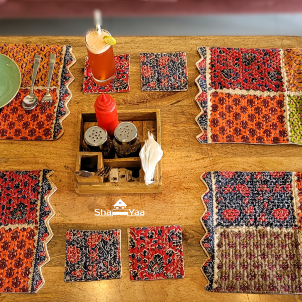 Quilted Dining Katha Table mats & Coasters - Image 6
