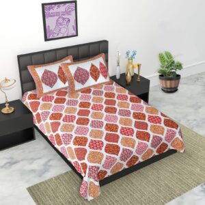 Leaf Mandala Deewan Large Single Bedsheet - 2 Pillow covers