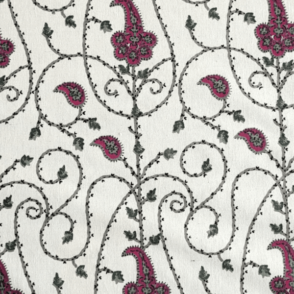 Kashida Floral with Co-ordinated Pillows Premium Cotton Double Bedsheet - Image 3