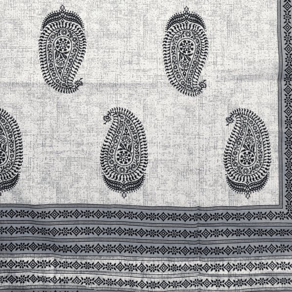 Jaipuri Block Deewan Large Single Bedsheet - 2 Pillow covers - Image 2