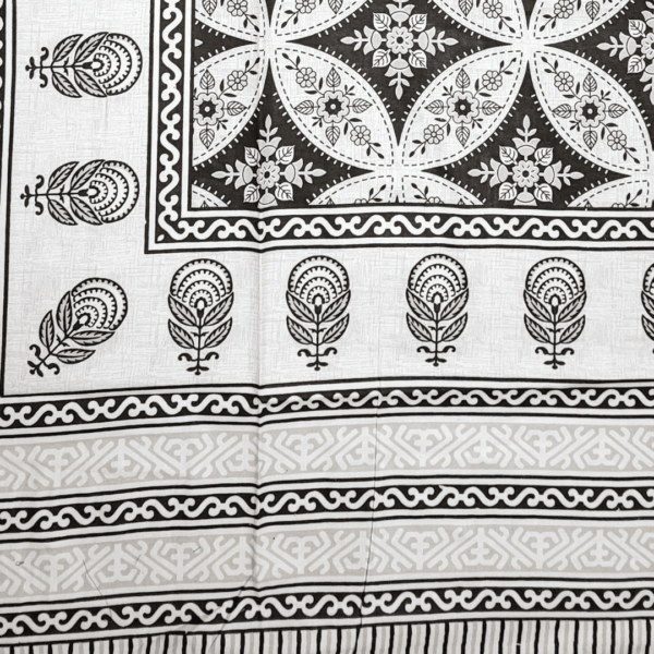 Jaipuri Deewan Block Large Single Bedsheet - 2 Pillow covers - Image 3