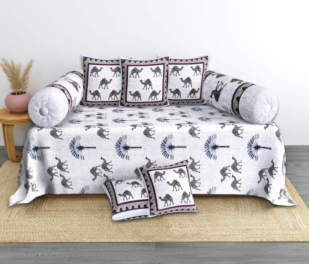 Litestar Deewan Set — coordinated sheet, bolsters and cushion covers, collection photograph 6