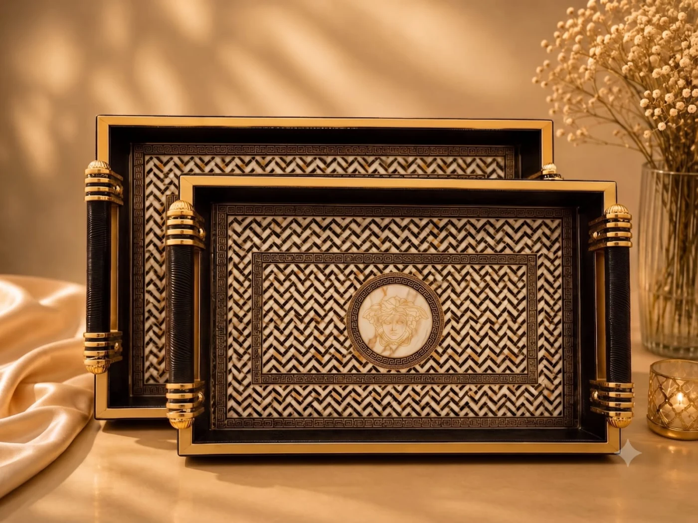 Handicraft Tray Set (2pcs) collection design 2