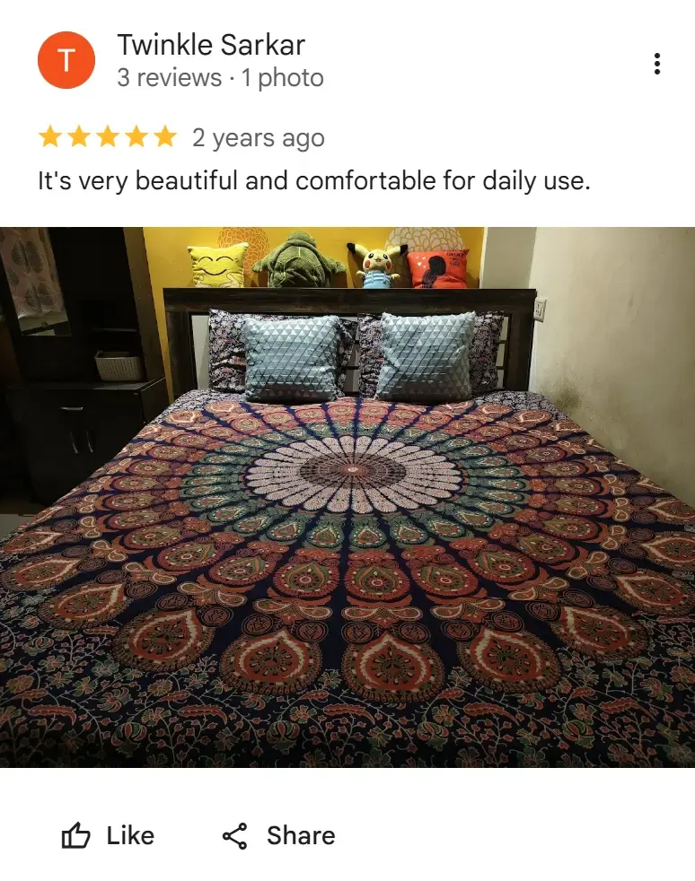A real home, photographed by Twinkle Sarkar and shared in her Google review.
