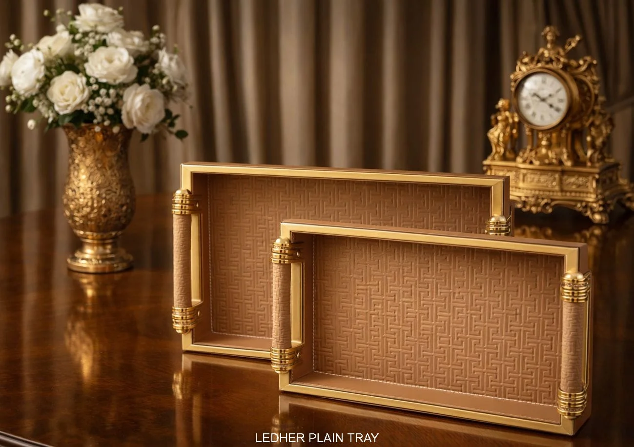 PU Leather Tray Set (2pcs) collection design 4