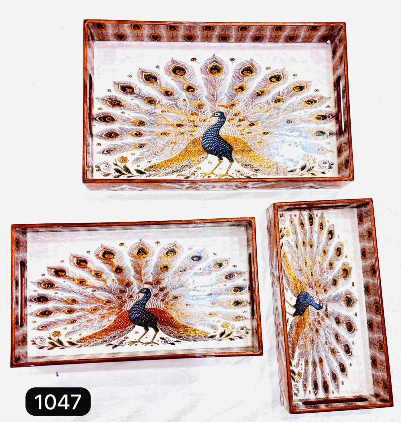 Wooden Tray Set (3pcs) collection design 6
