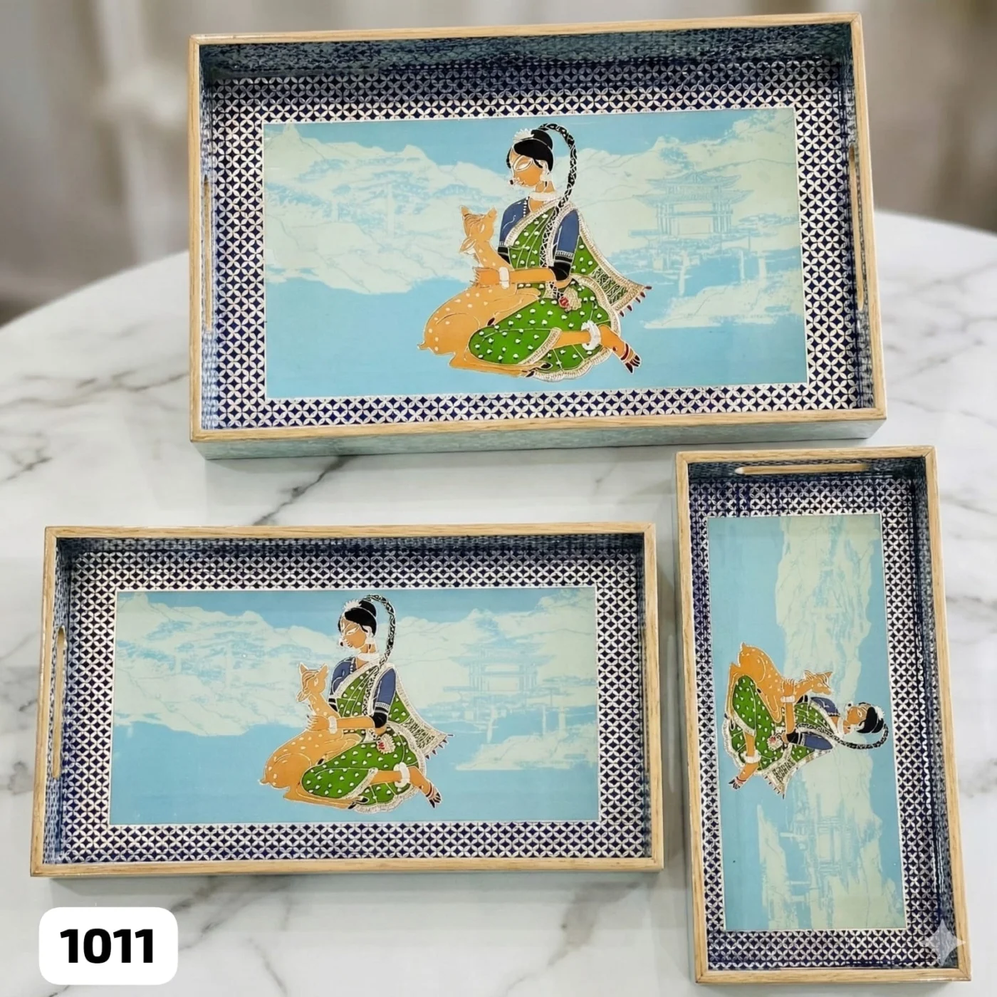 Wooden Tray Set (3pcs) collection design 2