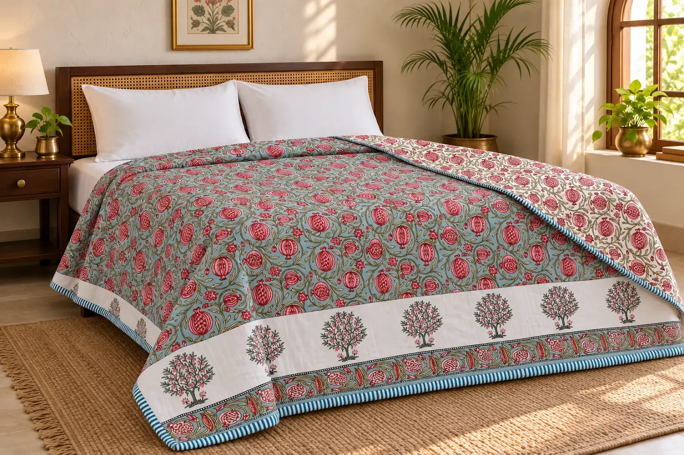 Pratham mulmul dohar styled as a bedding layer