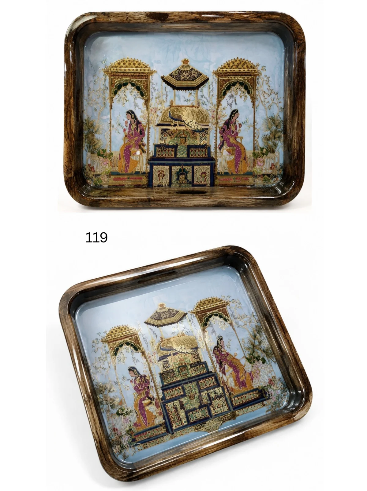 Mango Wood Tray Set (2pcs) collection design 2