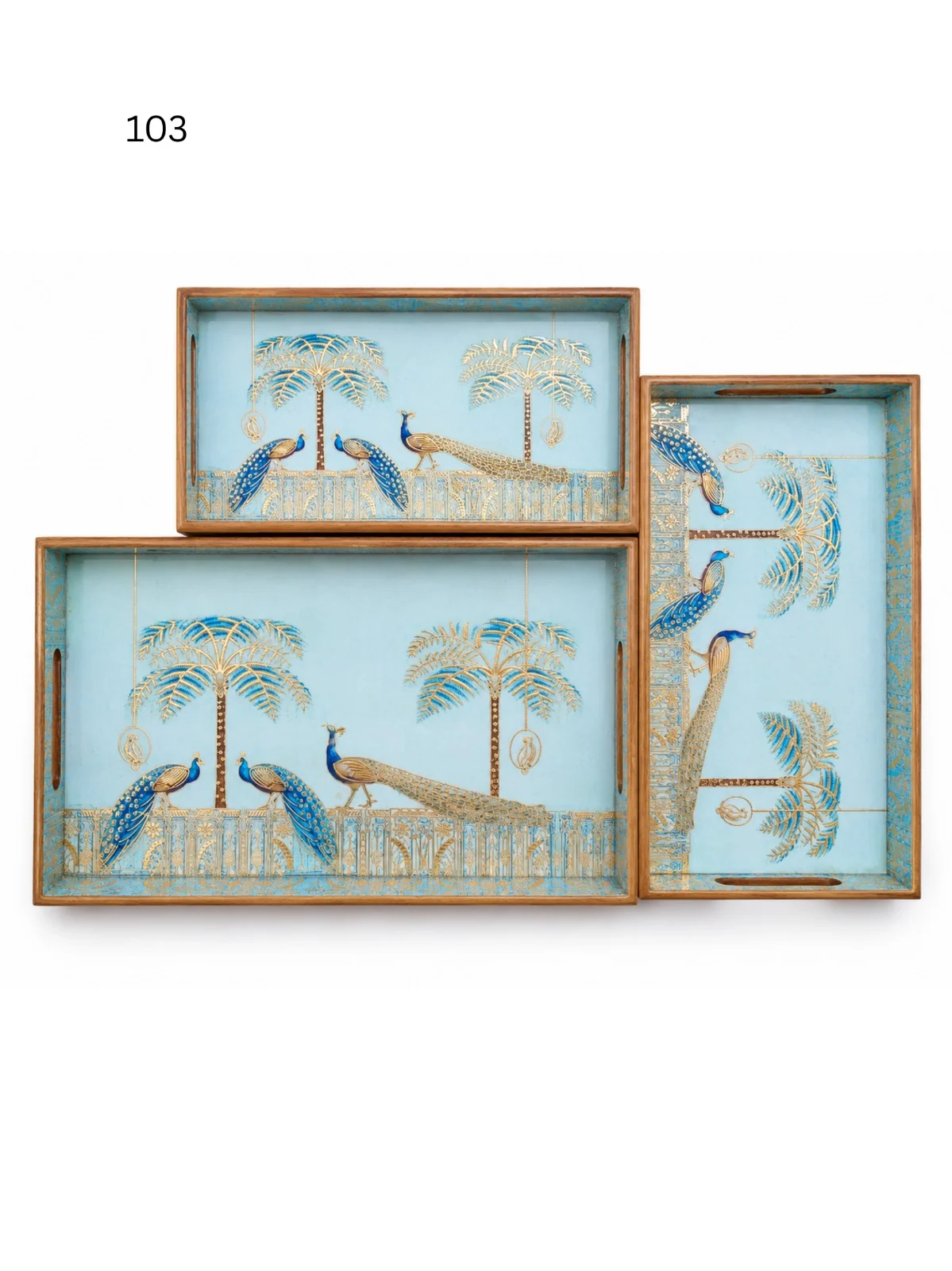 Wooden Tray Set (3pcs) collection design 5